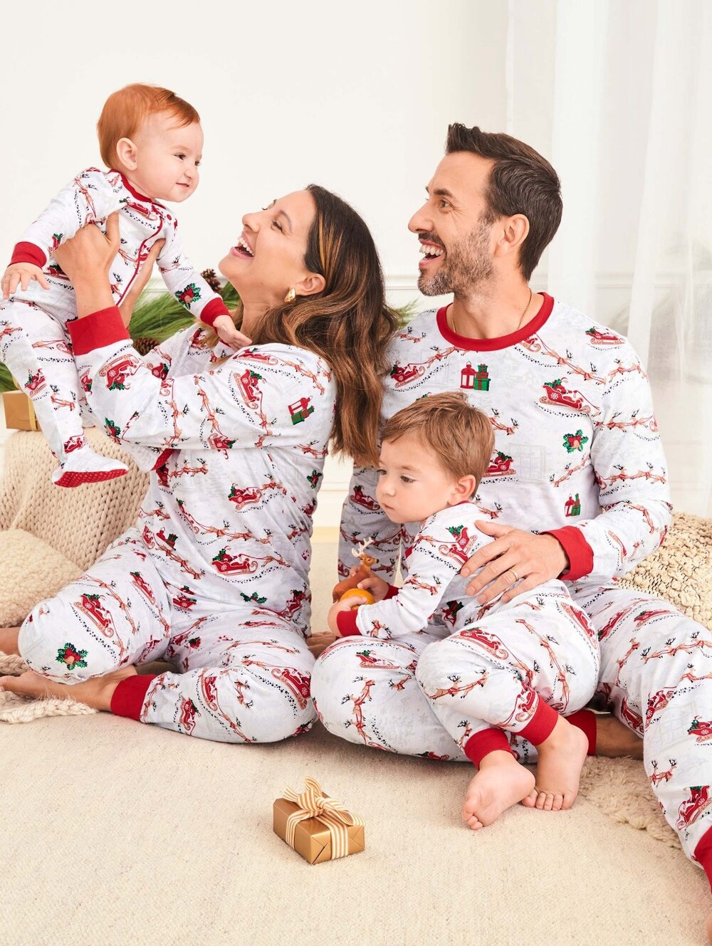 The Children’s PlaceAdult Matching Family Santa Sleigh Cotton Pajamas 